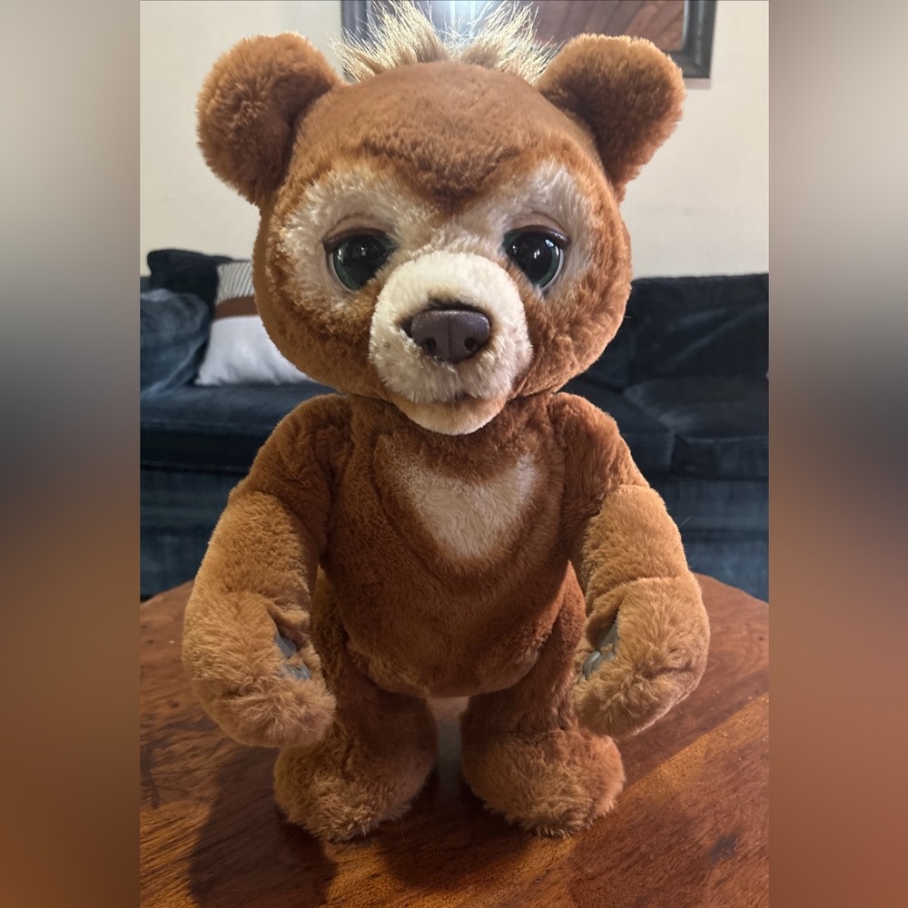 Adorable Tan and Cream Plush Bear